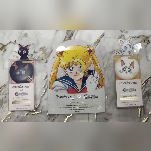 🌷Sailor Moon The Crème Face Mask and two Lip Balms Set - Picture 1 of 3